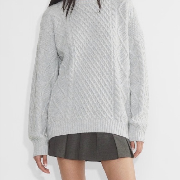 Sunday Best Sweaters - ARITZIA Sunday Best Women's Crewneck Cable Knit Wool Peggy Sweater